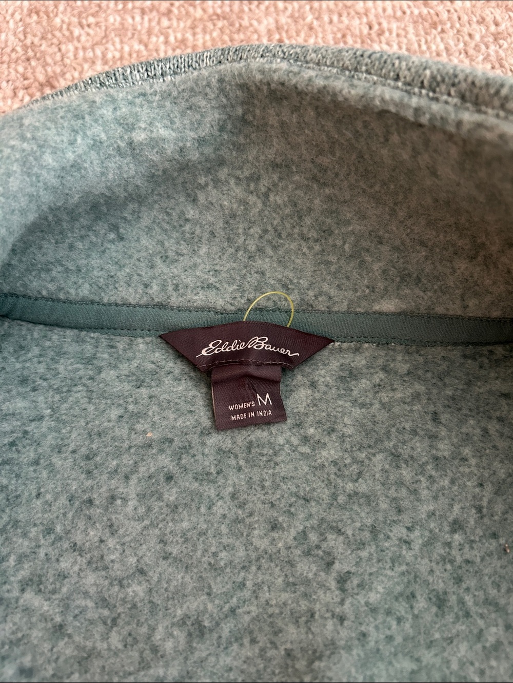 NWOT Eddie Bauer Sage Green Full-Zip Knitted Fleece Vest - Picture 3 of 6